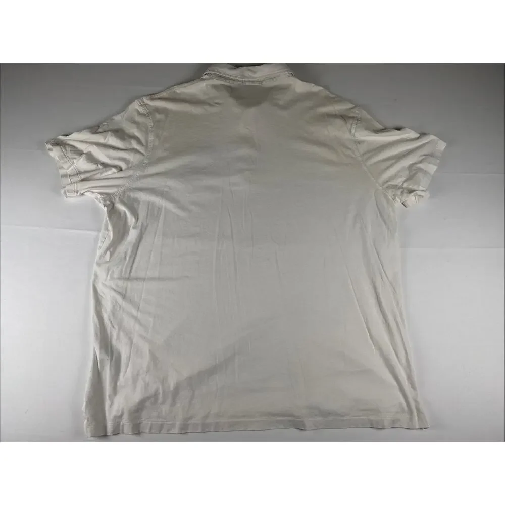 polo ralph lauren Men’s XXL White Patch Logo Short Sleeve Rugby Polo Vintage Y2K